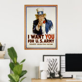 Ich Wollte euch für die US-Armee von James Montgom Poster (Heimbüro)