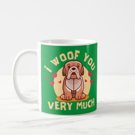 ICH WOLLTE EUCH SEHR VIEL lustigen Valentinstag Kaffeetasse (Links)