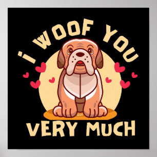 ICH WOLLTE EUCH SEHR VIEL lustigen Valentinstag Poster