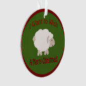 Ich wollte, Ewe ein frohes Weihnachtsfest zu wünsc Ornament (Vorderseite)