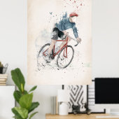 Ich wollte, Fahrrad zu fahren Poster (Heimbüro)