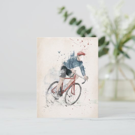 Ich wollte, Fahrrad zu fahren Postkarte (Stehend Vorderseite)