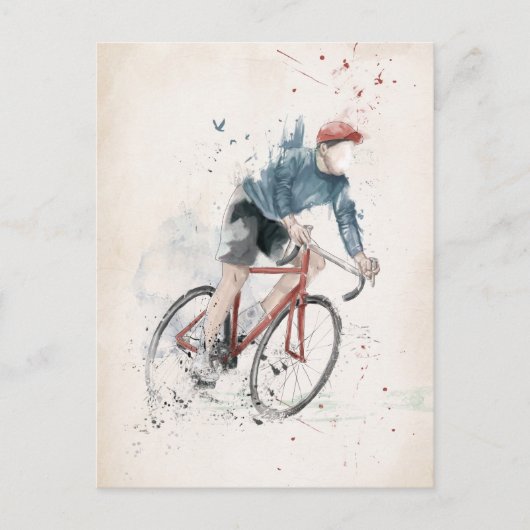 Ich wollte, Fahrrad zu fahren Postkarte (Vorderseite)