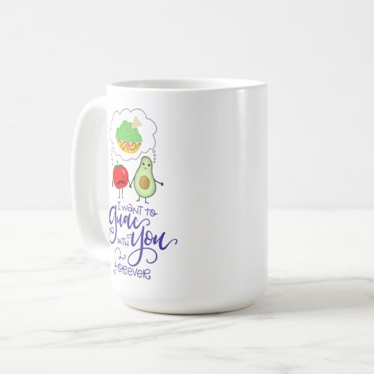Ich wollte für immer mit dir nach Guac, handschrif Kaffeetasse (Vorderseite Links)