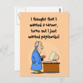 Ich wollte Gehaltsschecks! Postkarte (Vorne/Hinten)