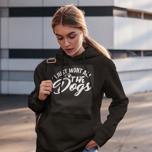 Ich Wollte gerade all die Hunde. Hoodie
