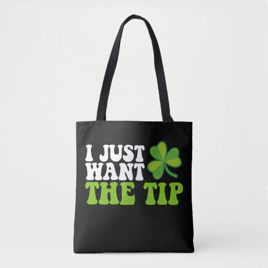 Ich Wollte gerade den Tipp-Kleeblatt St Patrick's  Tasche (Vorderseite)