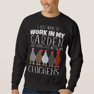 Ich Wollte gerade, in meinem Garten zu arbeiten, m Sweatshirt