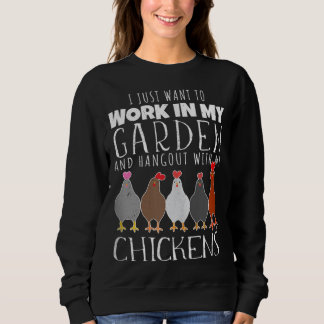 Ich Wollte gerade, in meinem Garten zu arbeiten, m Sweatshirt