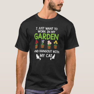 Ich Wollte gerade, in meinem Garten zu arbeiten, m T-Shirt