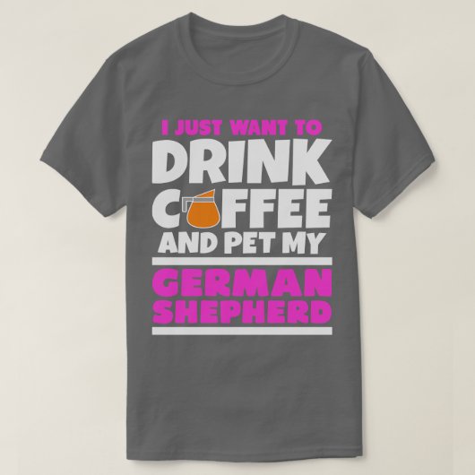 Ich wollte gerade, Kaffee zu trinken und meinen de T-Shirt (Design vorne)