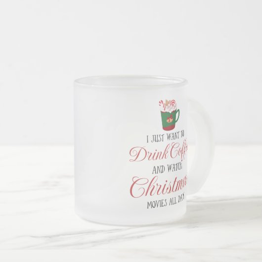 Ich wollte gerade, Kaffee zu trinken und mir Weihn Mattglastasse (VorderseiteRechts)