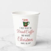 Ich wollte gerade, Kaffee zu trinken und mir Weihn Pappbecher (Rückseite)