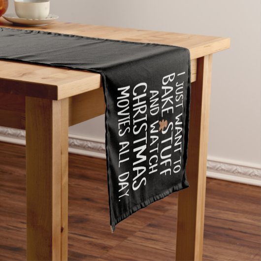 Ich Wollte gerade, Stuff zu backen Weihnachtsfilme Kurzer Tischläufer (Beispiel)