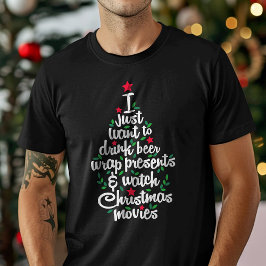 Ich Wollte gerade, um Bier zu trinken Weihnachtsfi T-Shirt