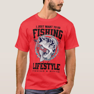 Ich Wollte gerade, Vintages Fischen zu fischen T-Shirt