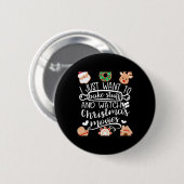 Ich Wollte gerade zu Bake Stuff Weihnachtsfilme an Button (Vorne & Hinten)