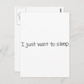 Ich wollte gerade zu schlafen postkarte (Vorne/Hinten)