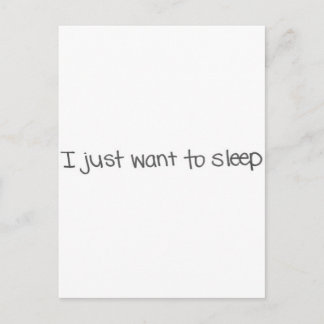 Ich wollte gerade zu schlafen postkarte