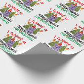 Ich Wollte Hippopotamus für Weihnachten T - Shirt  Geschenkpapier (Ecke)