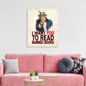 ICH WOLLTE IHNEN, BANNED BOKS ZU LESEN LEINWANDDRUCK (Insitu (Wohnzimmer))