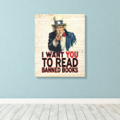 ICH WOLLTE IHNEN, BANNED BOKS ZU LESEN LEINWANDDRUCK (Insitu (Holzboden))