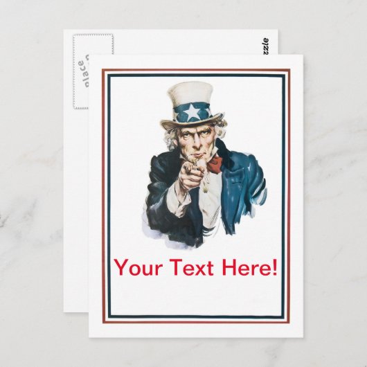 Ich Wollte Ihnen Uncle Sam Anpassen Ihrer Postkart Postkarte (Vorne/Hinten)