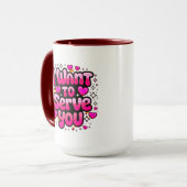 Ich Wollte Ihnen zu dienen - Romantisches Herzdesi Tasse (Vorderseite Links)