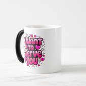 Ich Wollte Ihnen zu dienen - Romantisches Herzdesi Verwandlungstasse (Vorderseite Links)