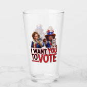 ICH WOLLTE IHNEN ZUR ABSTIMMUNG (Cat Ladys) Glas (Vorderseite)