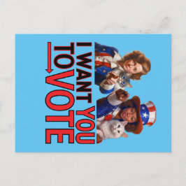 ICH WOLLTE IHNEN ZUR ABSTIMMUNG (Cat Ladys) Postkarte