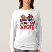 ICH WOLLTE IHNEN ZUR ABSTIMMUNG (Cat Ladys) T-Shirt (Vorderseite)