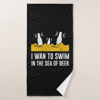 Ich wollte im Bier-Meer schwimmen Badehandtuch