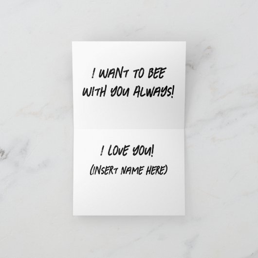 Ich wollte, immer bei dir zu sein karte (Innenseite)