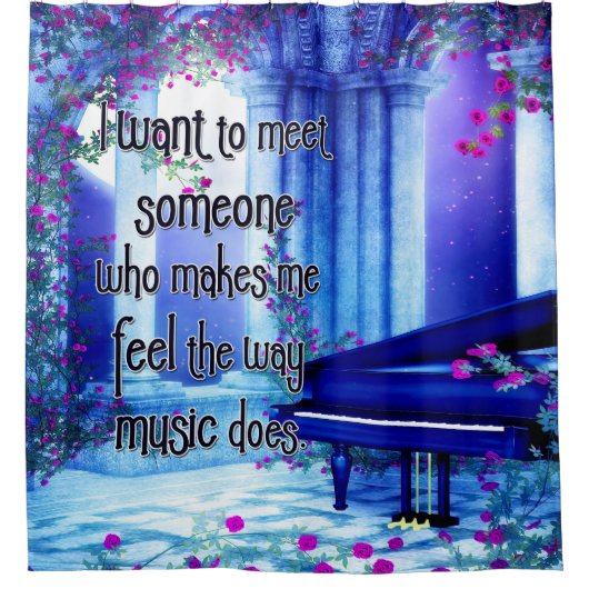 Ich wollte, jemanden zu treffen ... Musik Duschvorhang (Vorderseite)