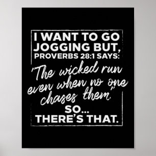 Ich Wollte, Joggen zu gehen, aber Sprichwörter lus Poster
