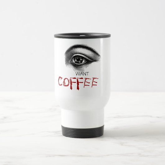 ICH wollte KAFFEE Reisebecher (Mittel)