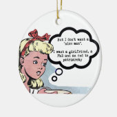 Ich wollte keinen "netten Mann" (Feminismus) Keramikornament (Links)