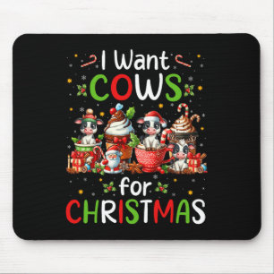 Ich Wollte Kühe für Weihnachten Kaffee Cups Lover Mousepad