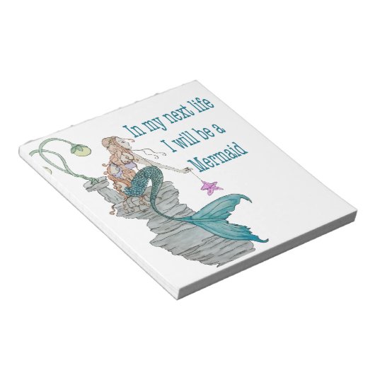 Ich wollte, Meerjungfrau zu sein Notizblock (angewinkelt)