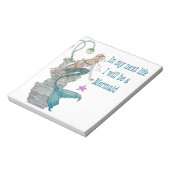 Ich wollte, Meerjungfrau zu sein Notizblock (Rotiert)