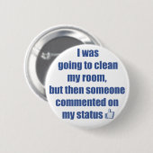 Ich wollte mein Zimmer aufräumen, aber.... Button (Vorne & Hinten)