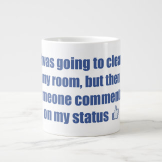 Ich wollte mein Zimmer aufräumen, aber.... Jumbo-Tasse