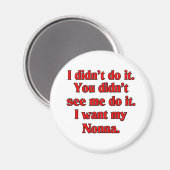 Ich wollte meine Nonna (Italienische Großmutter) Magnet (Vorderseite/Rückseite)