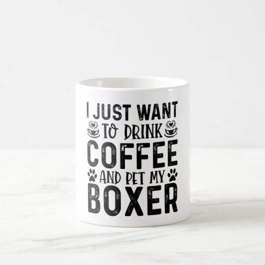 Ich Wollte, meinen Boxer zu pflücken Kaffeetasse (Mittel)