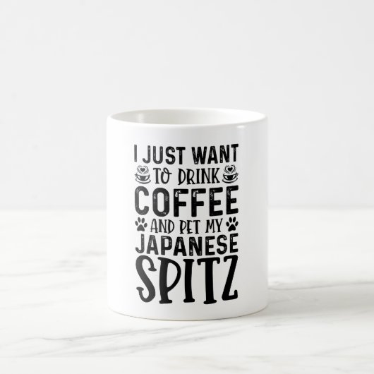 Ich Wollte, meinen japanischen Spitz zu pflücken Kaffeetasse (Mittel)
