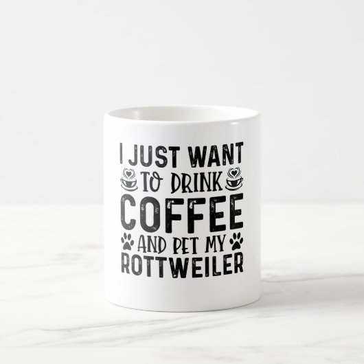 Ich Wollte, meinen Rottweiler zu füttern Kaffeetasse (Mittel)