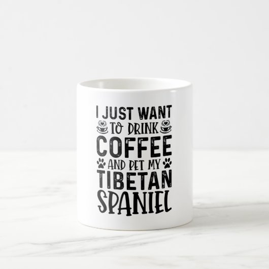Ich Wollte, meinen tibetischen Spanier zu füttern Kaffeetasse (Mittel)