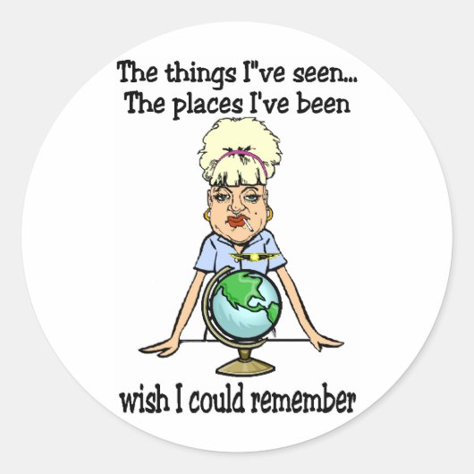 Ich wollte mich erinnern runder aufkleber (Vorderseite)