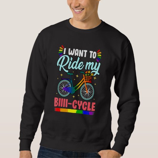Ich Wollte, mit meinem Bio-Fahrrad für Fahrrad und Sweatshirt (Vorderseite)